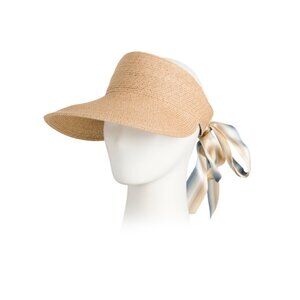 EUGENIA KIM sand Upf 25 Protection Visor With Ribbon Ties